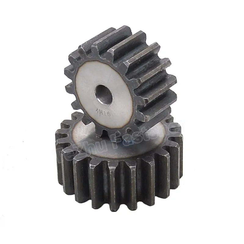 Spur Gear 4M 10T~21T Flat Gear Cylindrical Gear Outer External Gears Metal Transmission Gear No Step 45# S45C 1045 C45 Steel