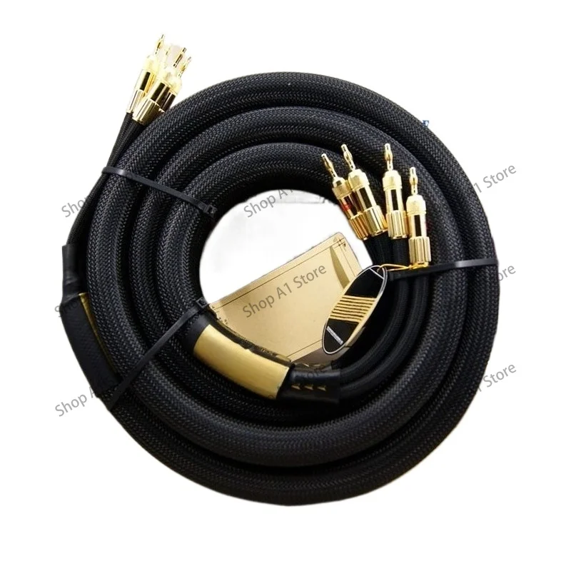 LA5101 audiophile audio speaker cable, single crystal copper main speaker cable, banana head bile machine power amplifier