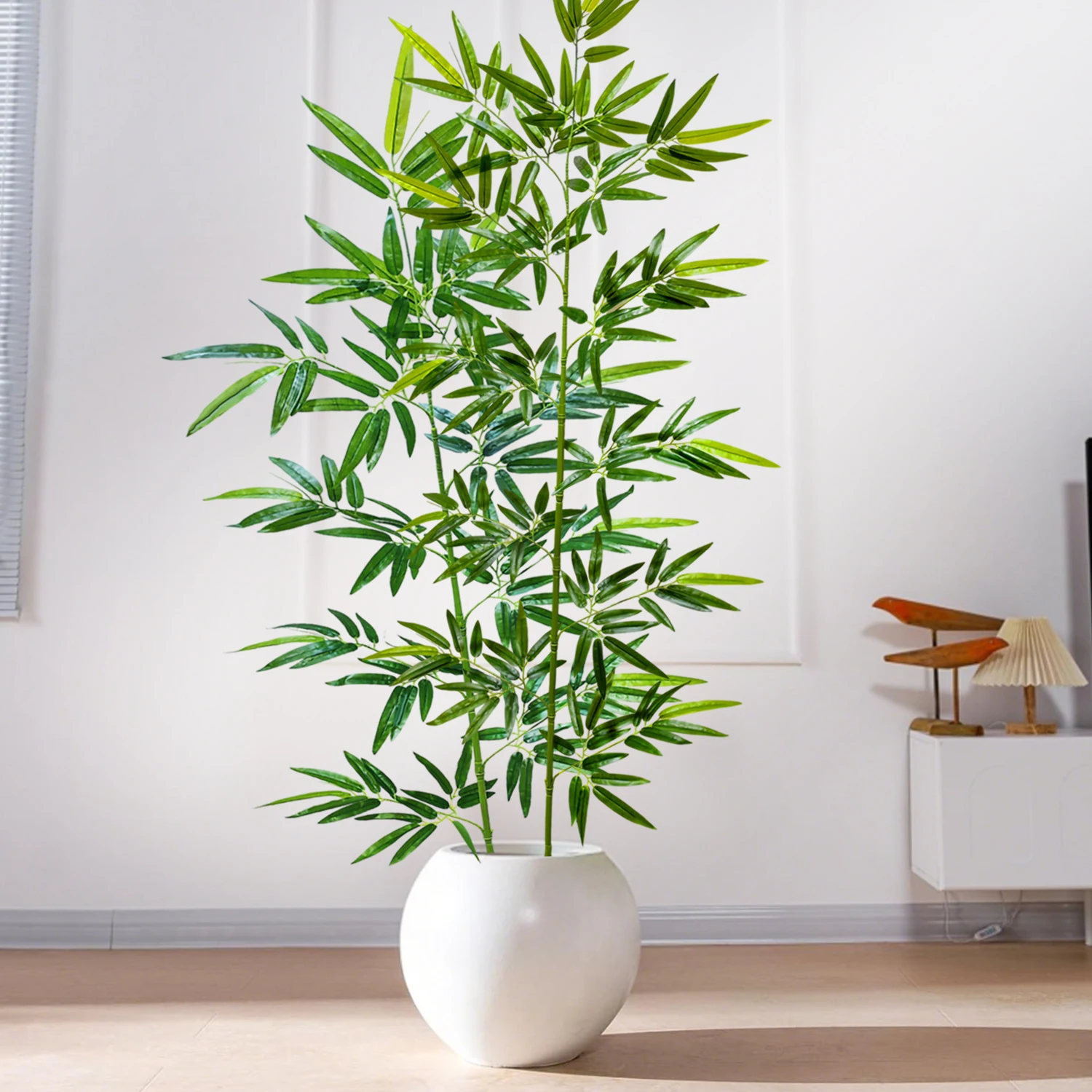 120-240cm/94,4in Künstliche Bambus- und Monstera-Pflanzen, Künstliche Palmen, Hohe Grünpflanzen, Geeignet für Zuhause, Garten und Zimmer – Detail 12