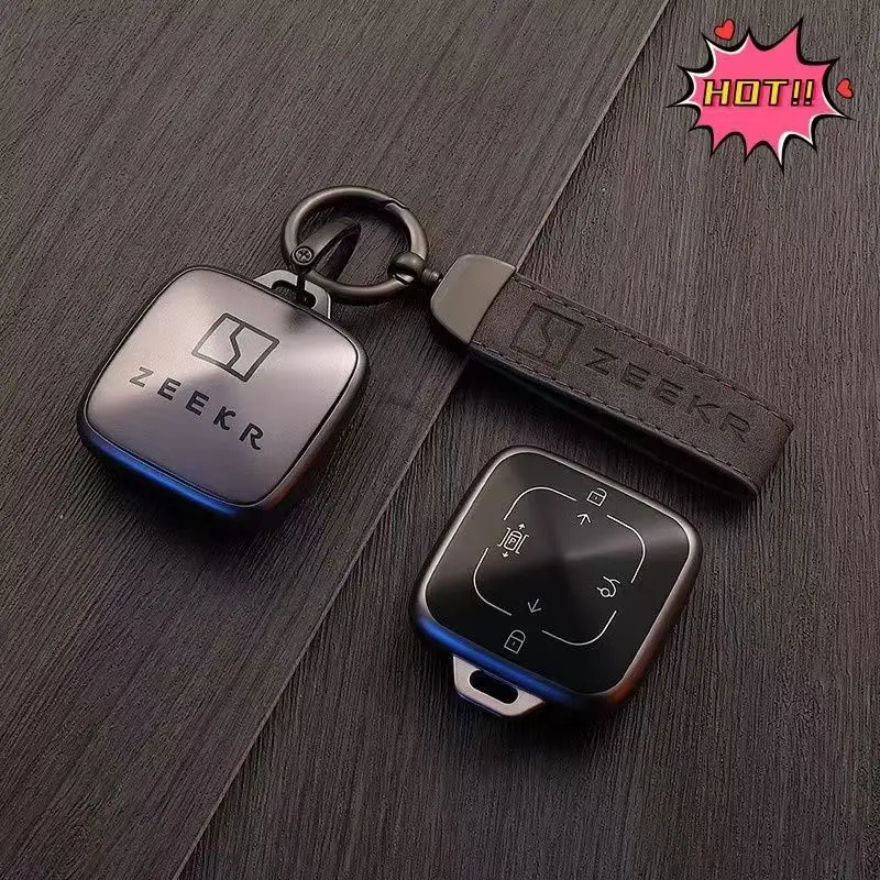 For Zeekr 7X 001 009 Premium Car Key Case Protective Cover Keybag Keychain Car Key Accessories