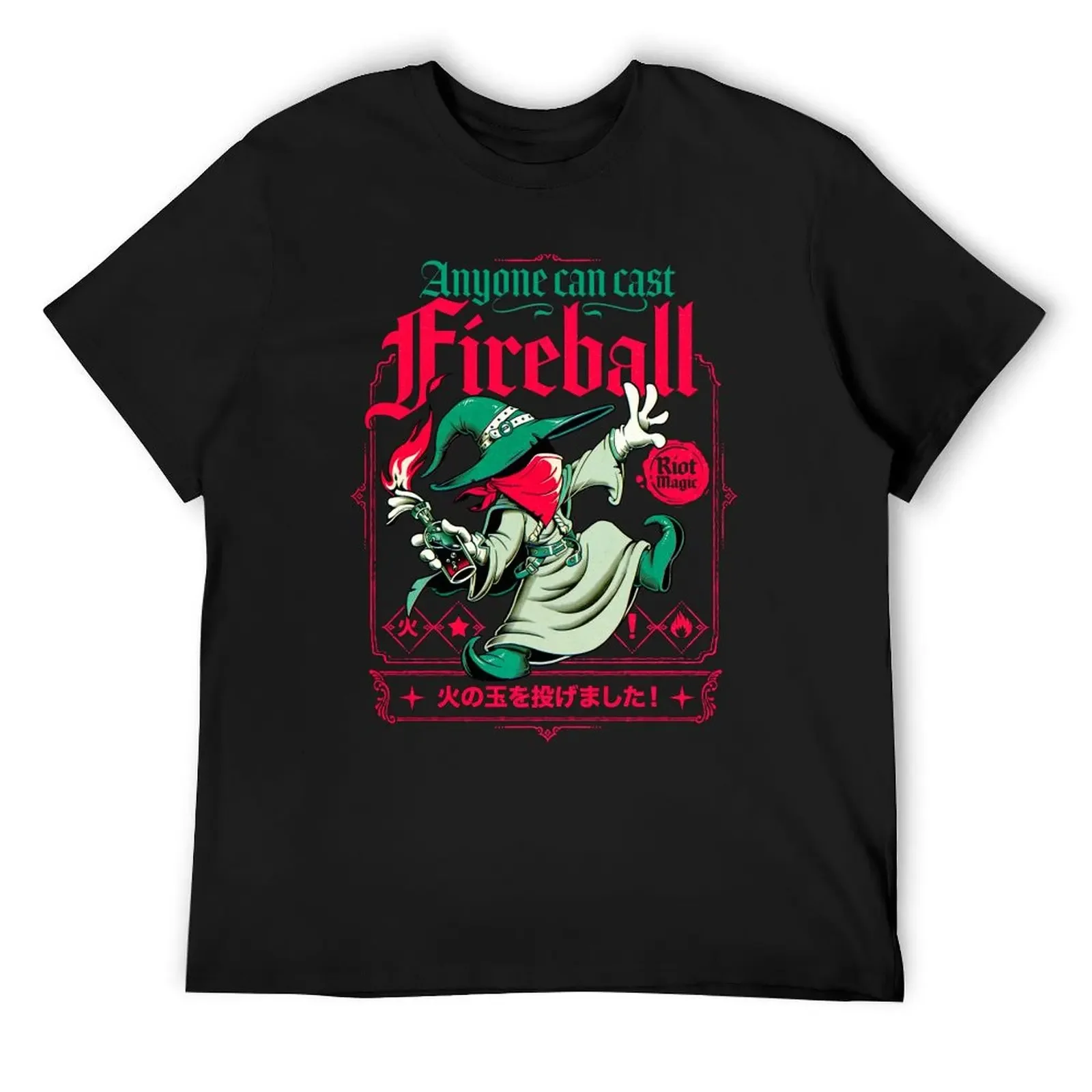 

Anyone Can Cast Fireball! Molotov wizard T-Shirt cute tops customs anime t shirts animal prinfor boys mens fashion