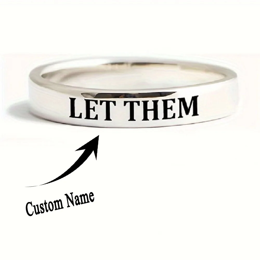 Stainless Steel Personalized Name Couple Rings for Women Men Custom Engraved Names Ring Fashion Romantic Wedding Jewelry Gifts