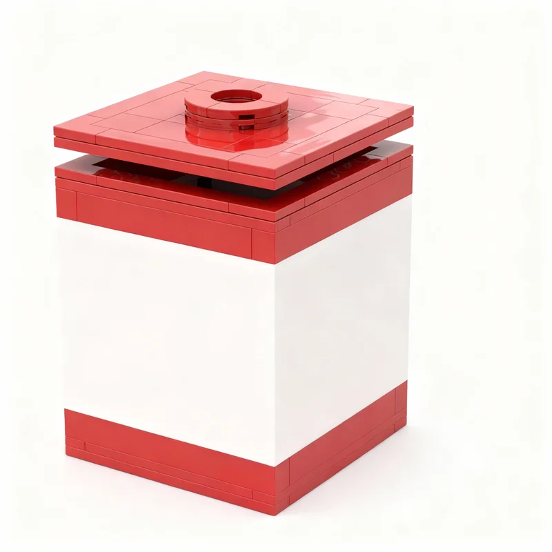 221pcs MOC TNT GBC Ball Bin - 10x10 Box - Pencil Cup Model Building Blocks Christmas Gifts Architecture Craft Assemble Creative