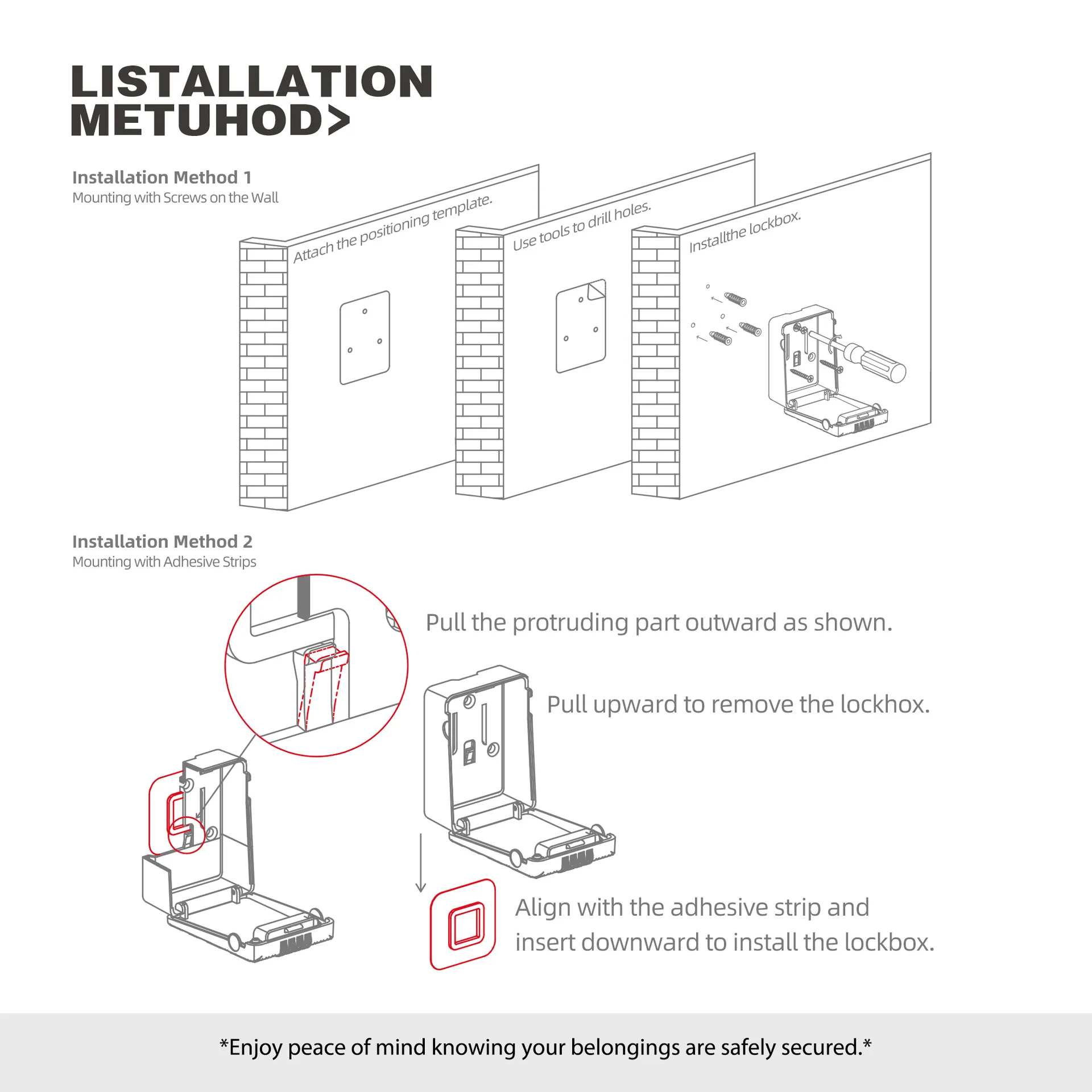 Mini Lock Box for Keys with Code Small Safes for Home Safety Key Lock Box with Code for Personal Safe Money Cash Jewelry