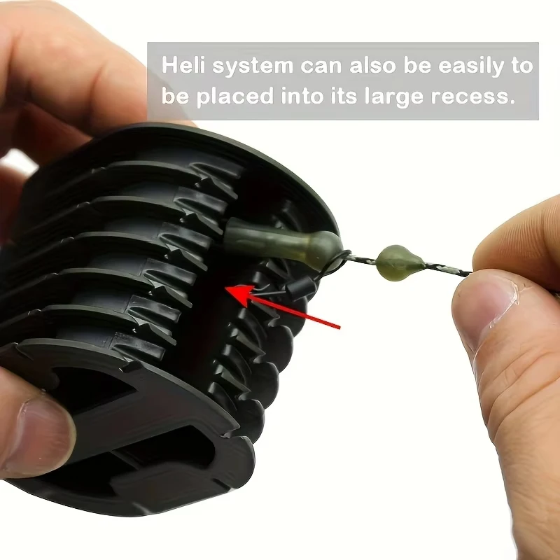 صندوق تخزين لزعيم صيد سمك الشبوط المدمج من Rigtrip - يحمل 6 قادة، تصميم خالٍ من التشابك مع مشابك مدمجة للتحكم #4