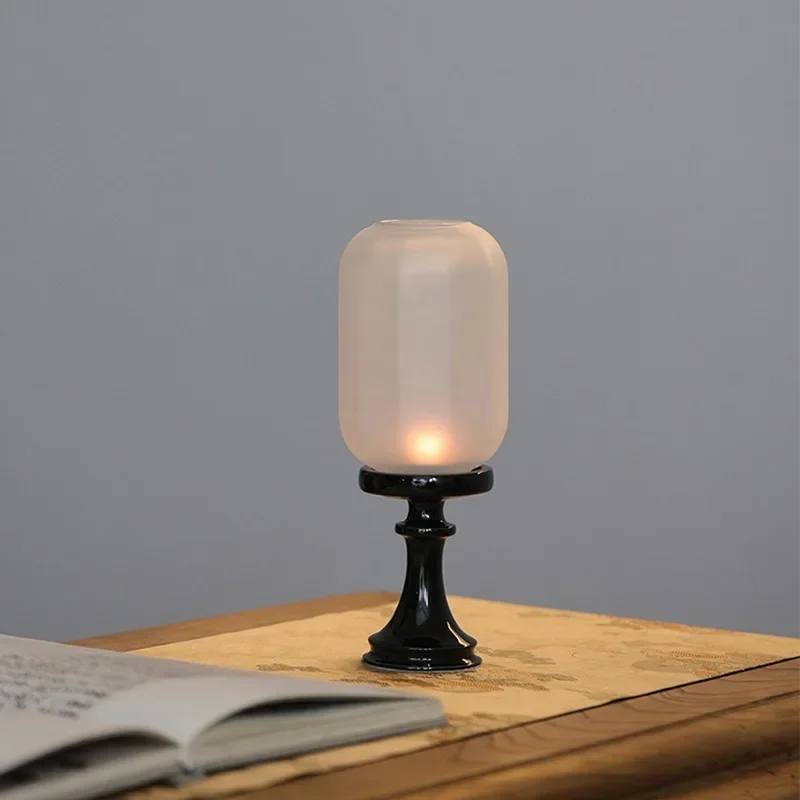 Chinese scented candle holder Chinese Zen antique lampshade ceramic ornament tea room atmosphere new