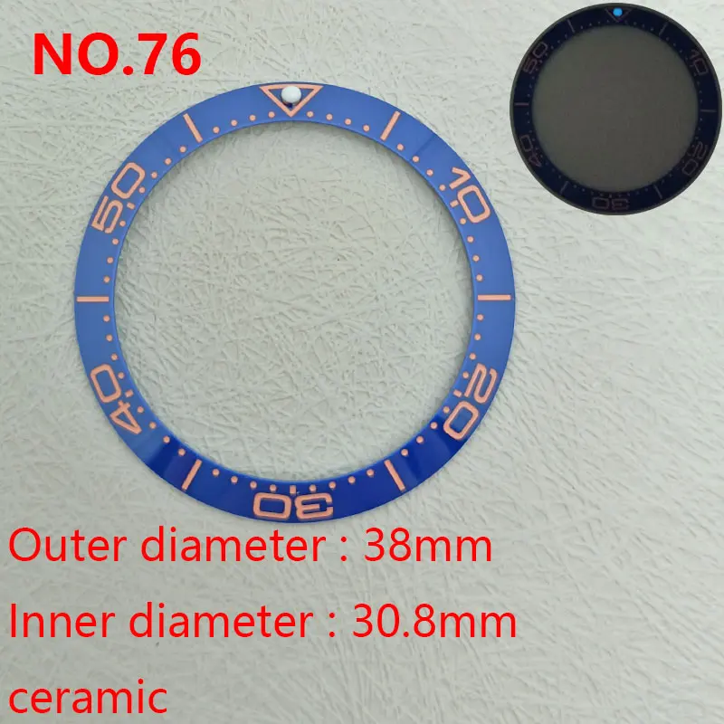 38mm SUB Diving Lunetta Inserto Misura 40mm Cassa Dell'orologio Inserto Anello Con NH36 NH35 Movimento Accessori Per Orologi Perla Luminosa