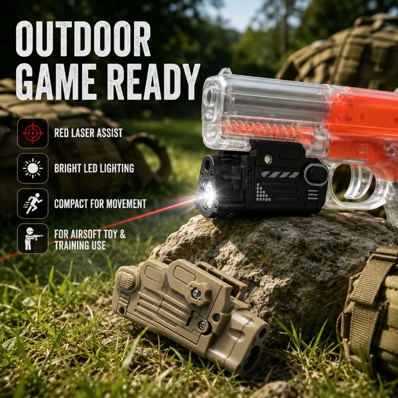 SBAL PL Multifunction Sand SBAL PL LED Flashlight Red Dot Laser Strobe Mode Airsoft Collection Gear - view 6