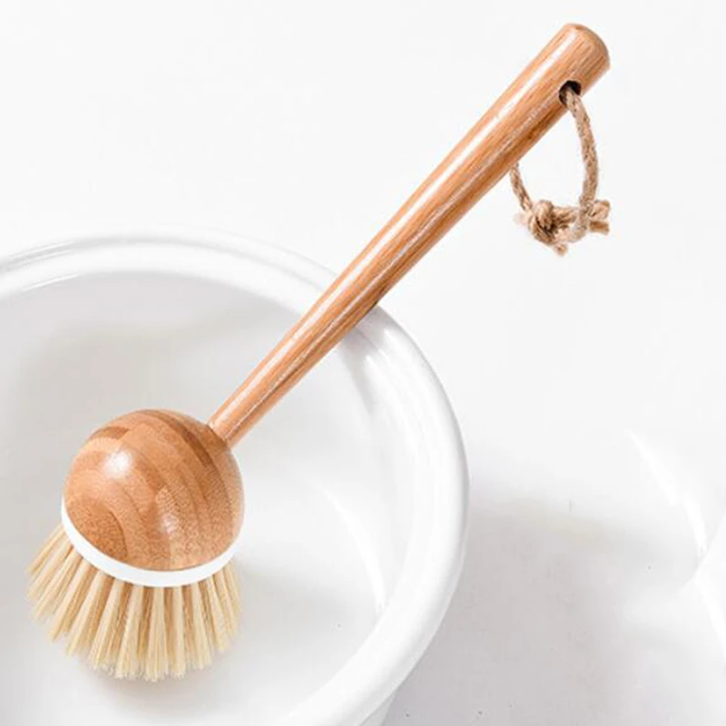 Multifunction Home Kitchen Washing Utensils Wooden Long Handle Pan Pot Cleaning Brush Dish Bowl Washing Brush Cleaning Tools