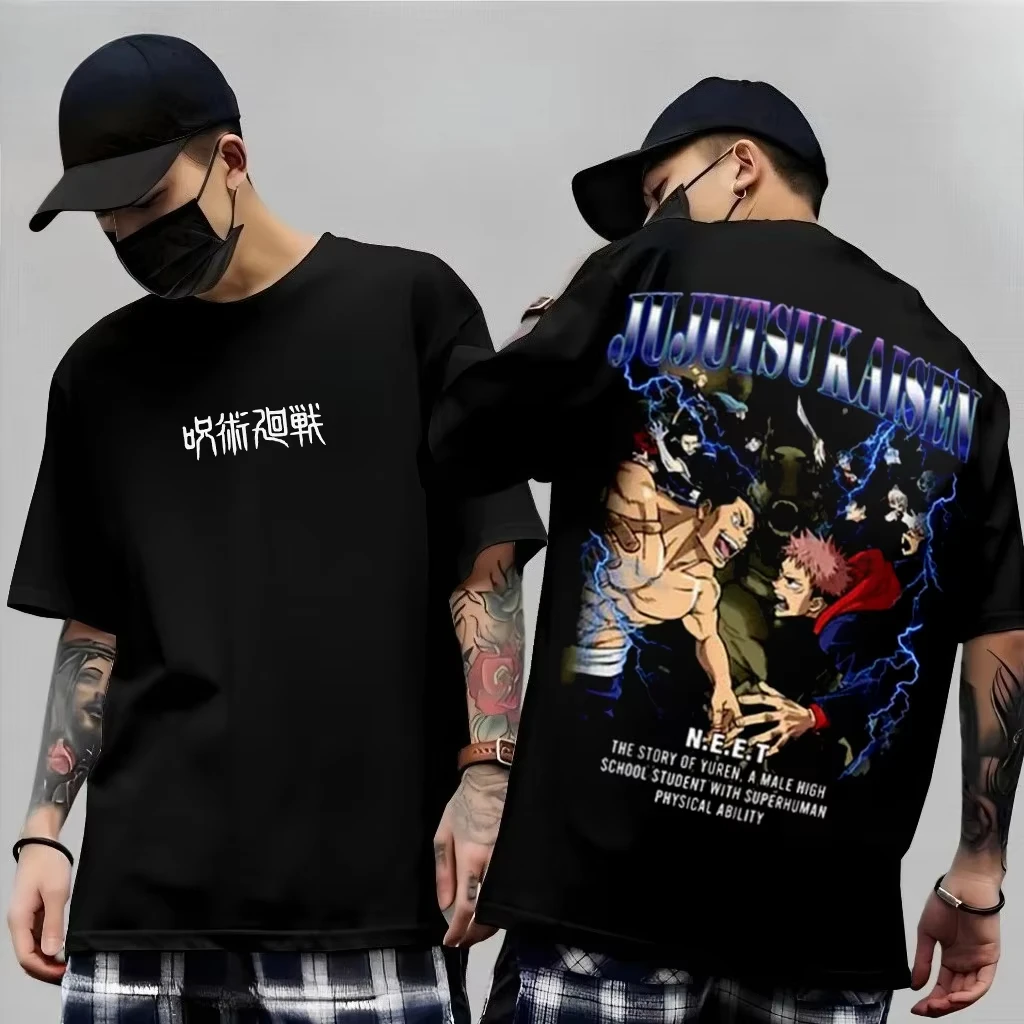 

Gojo Satoru Jujutsu Kaisen Print Short Sleeves T-shirt Cotton Kid Clothes Funny Round Neck Harajuku Y2K New Arrival Tee Top 2026