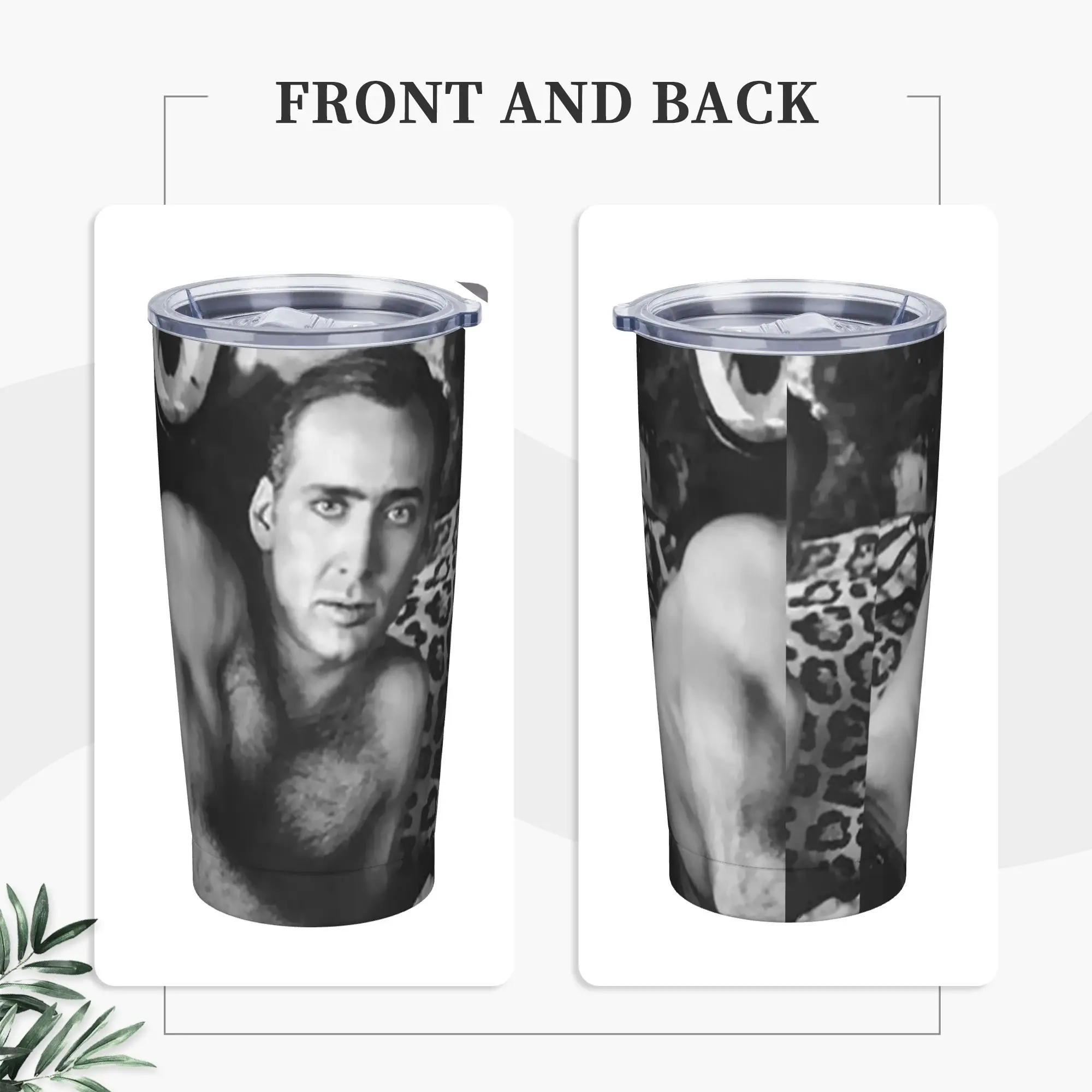 Dalan Buyaran Demak Tumbler Vacuum Insulated Nicolas Cage Thermal Cup Vacuum Flask Office Home Mugs Water Bottle, 20oz