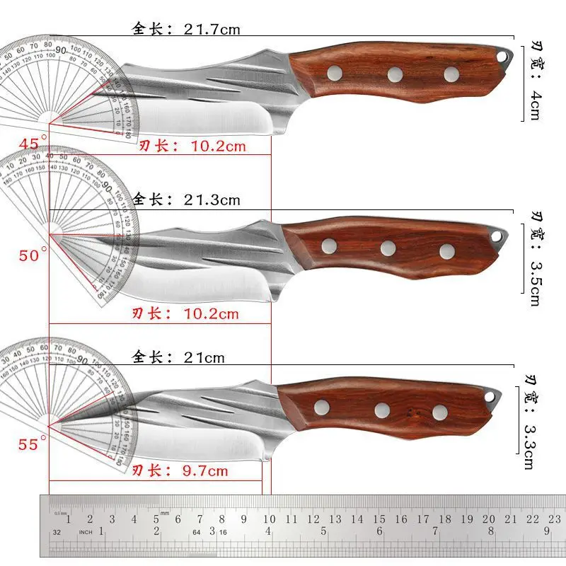 Thickened Boning Knife Cleaver Forged Chef Cutting Tools Stainless Steel Small Utility Cutter Fruit Meat Slicing BBQ Knife