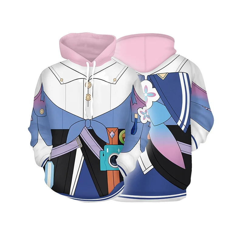 Honkai Star Rail marzo 7th 3D Print oversize donna/uomo felpa con cappuccio felpa manica lunga Pullover giacca con cappuccio costumi Cosplay