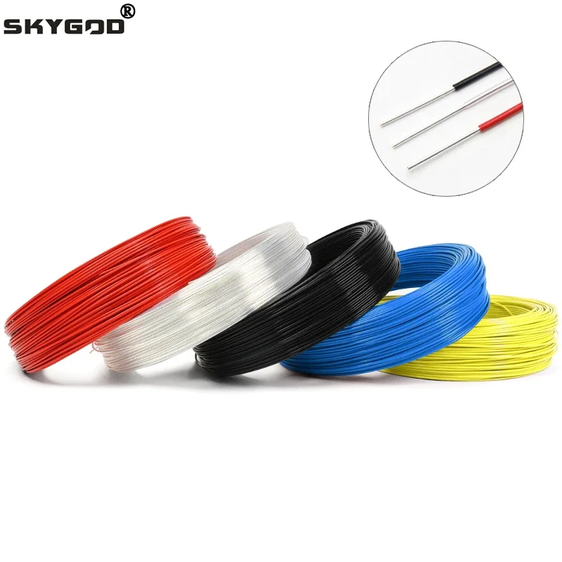 5/10/20/50M PTFE Wire Single Core FEP Insulation Silver Plated High Purity OFC Copper Cable HiFi Audio Speaker Headphone Line