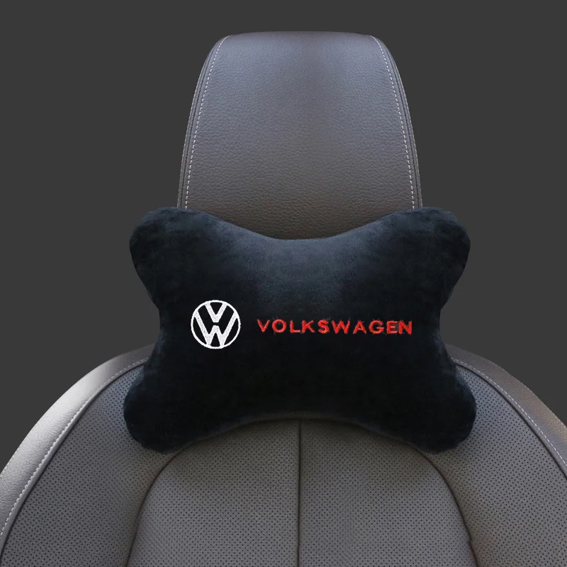 1/2PCS Car Seat Head Neck Rest Cushion Headrest Pillow Pad for VW Volkswagen Golf Polo Passat Touran Jetta Interior Accessories