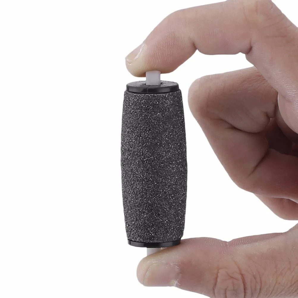 1Pair Foot Pedicure Roller Heads Replacement Durable Grinding Material Easy Install Waterproof Replacement Heads