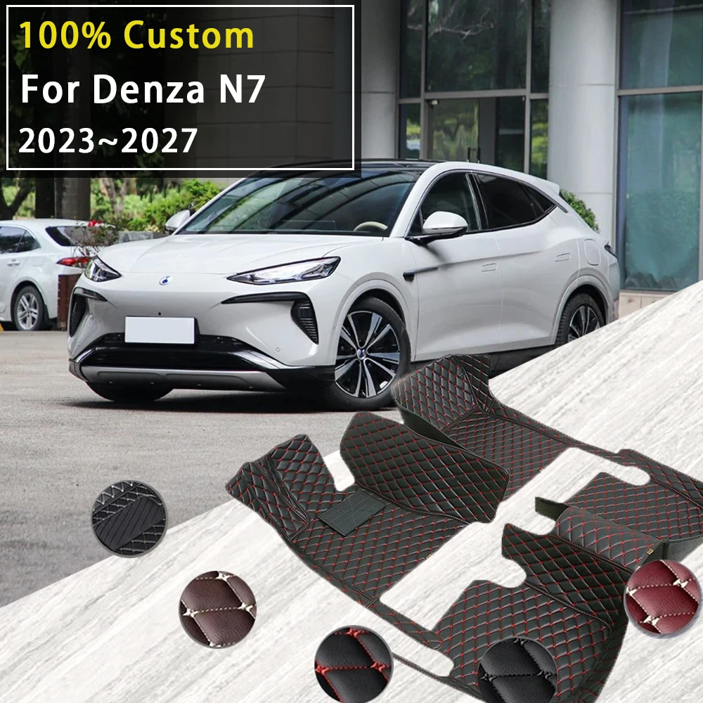 

Автомобильные коврики для BYD Denza N7 2023 2024 2025 2026 2027 Водонепроницаемые подушечки Кожаные ковры для ног Напольные чехлы Автоаксессуары