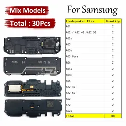 30Pcs Loud Speaker Buzzer Ringer Loudspeaker Flex Cable For Samsung A01 A02 A32 A22 A52 A72 A03 A03s Core A04 A04s A04E A05 A52s