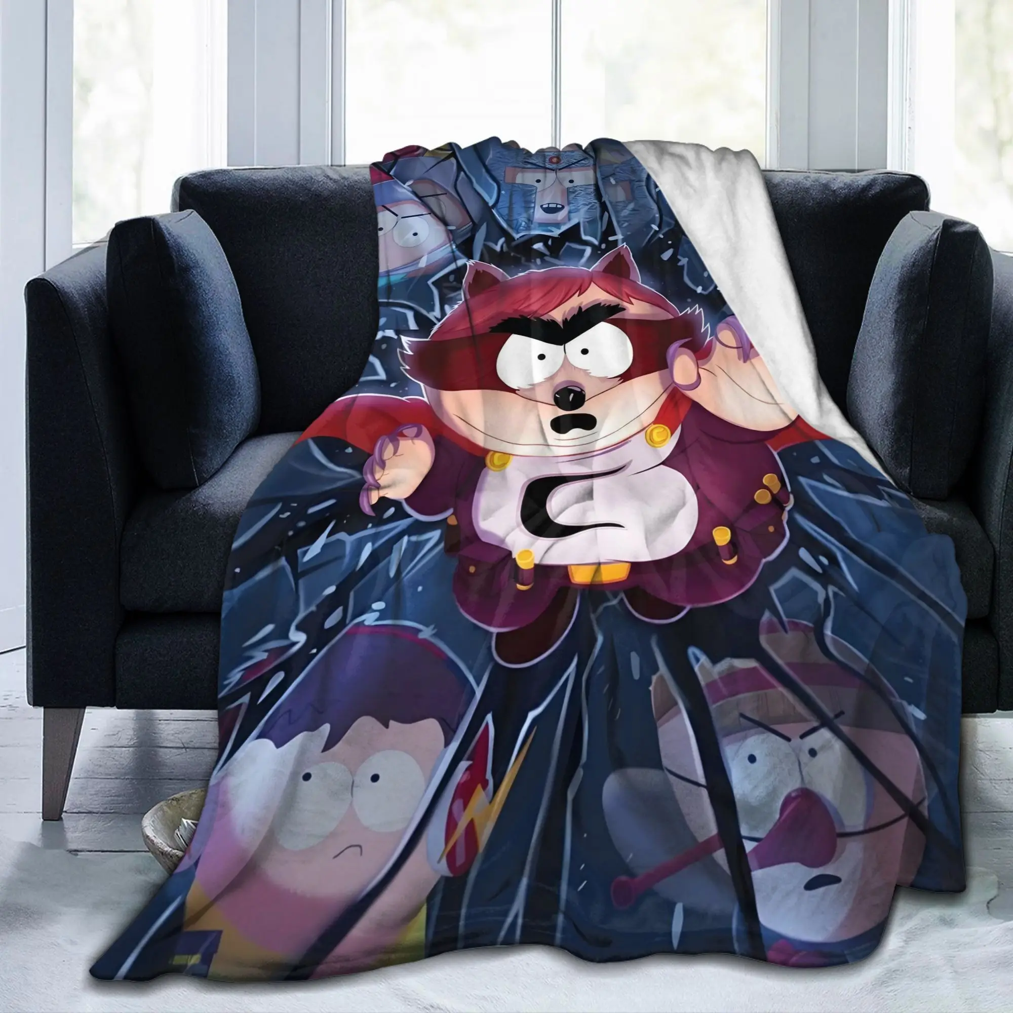 Custom South Parks Fractured Blanket 3D Print Soft Flannel Fleece Warm Animation Throw Blankets for Home Bedroom Sofa Quilt