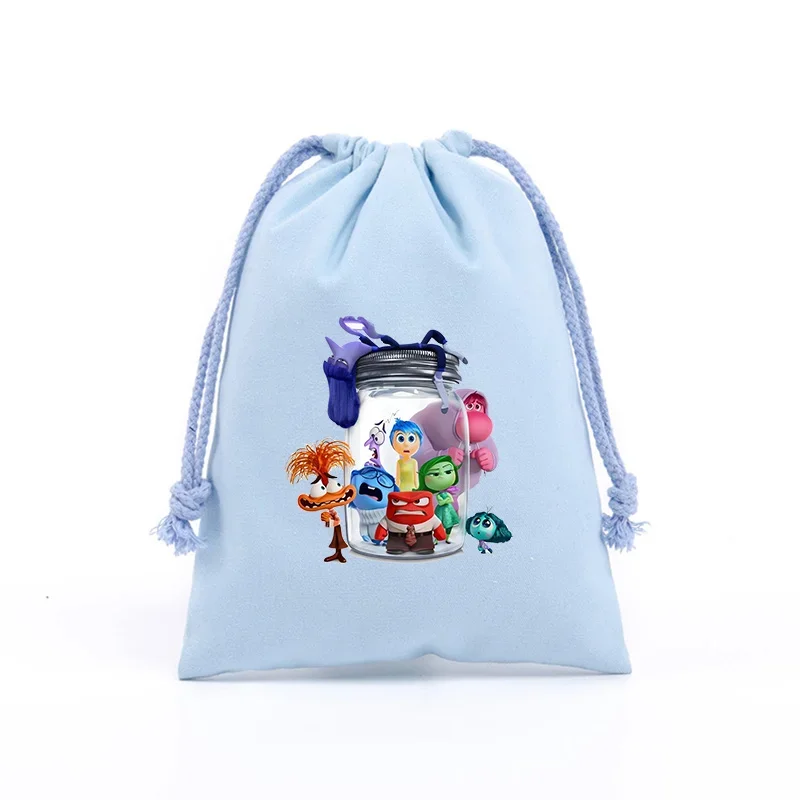 Inside Out 2 Disney Movie Drawstring Bag Cartoon Anime Gift Bags Party Supplies Children Adult Storage Pouch Cute Portable Bag