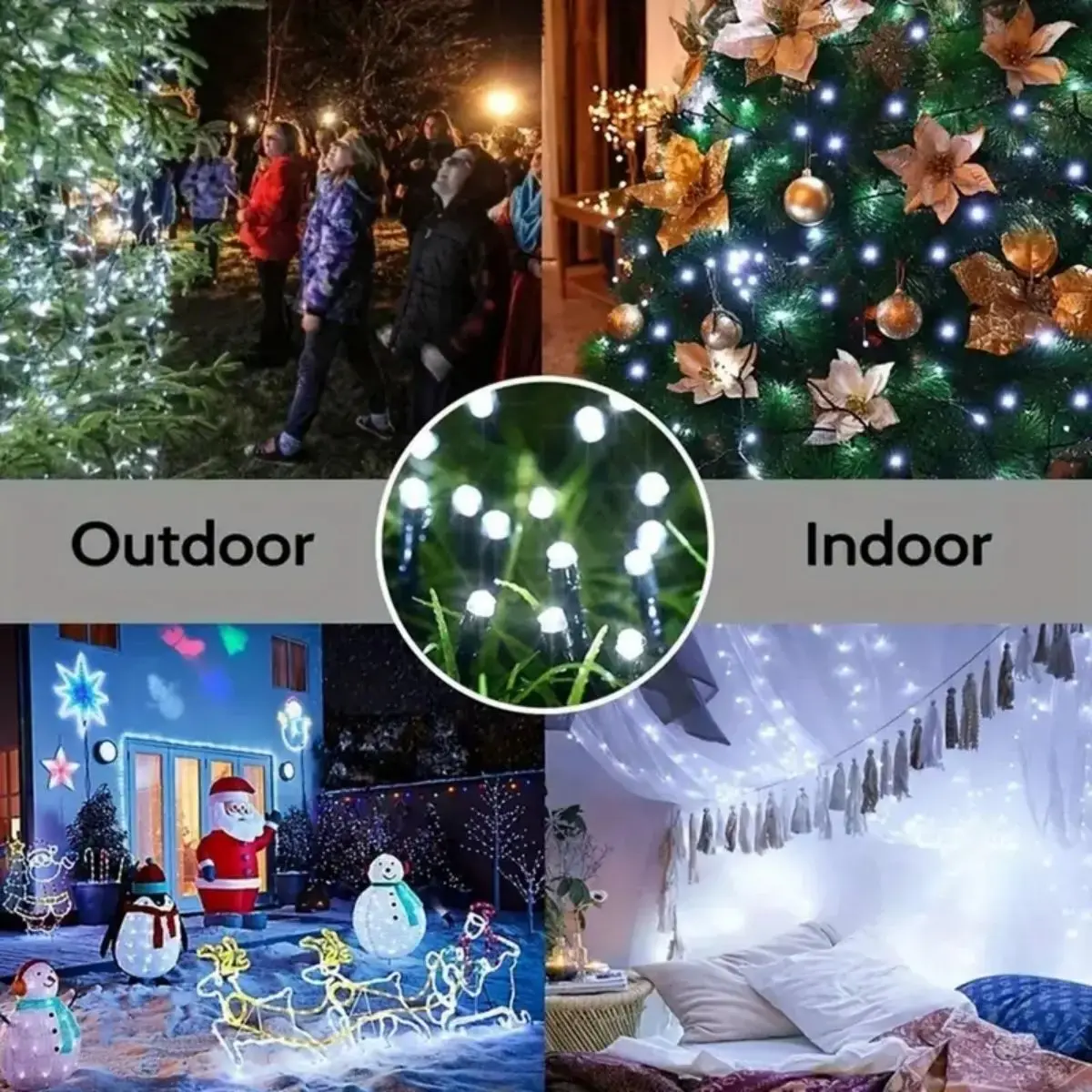 1PC 7M/12M/22M Solar energy decorative lights courtyard waterproof LED lights string star outdoor camping atmosphere lights