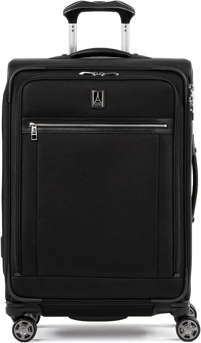 

Checked Luggage, 8 Wheel Spinner Suitcase, TSA Lock, Men and Women, Shadow Black, Checked Medium 25-Inch