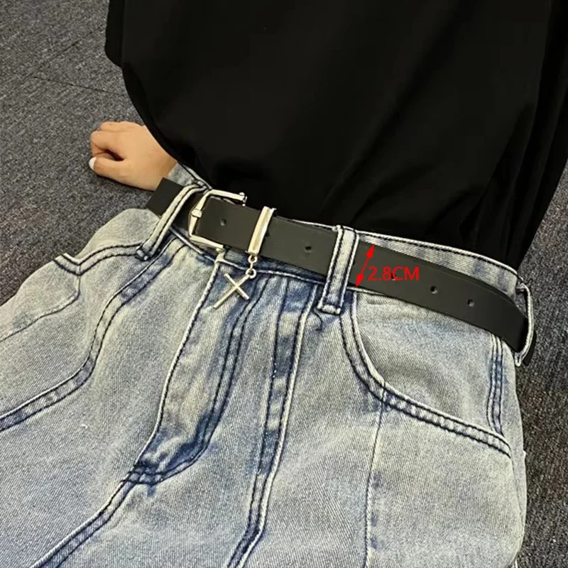 حزام جلد PU للنساء بنطلون أسود وبني حزام للجينز أحزمة عصرية غير رسمية حزام عتيق حزام خصر نسائي عالي الجودة #5