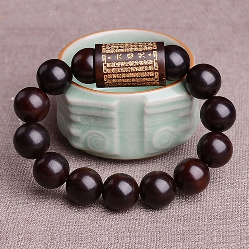 Lightning strike peach wood, prayer tube hand string, great compassion mantra, Shurangama mantra, Buddha bead auspicious Bracele