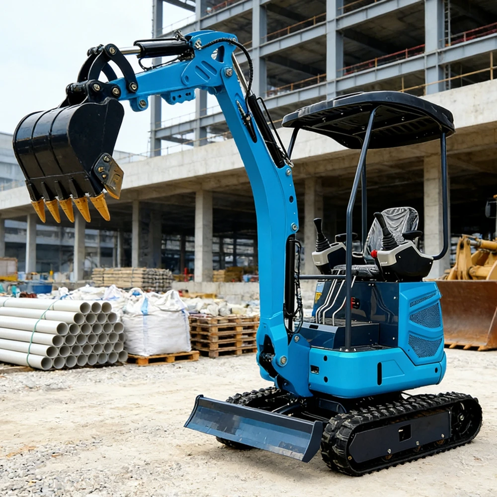 

1.5/1.2Ton Mini Excavator Digger Construction Tools For Home Koparka Hydraulique Suitable For Family