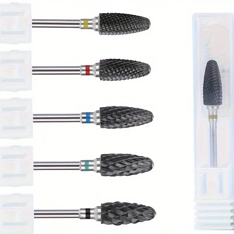 3/32'' Safe & Professional Black Ceramic Nail Drill Bits，Quick Gel Nail Removal Nail Cleaning Polishing Head For Callus & Dead