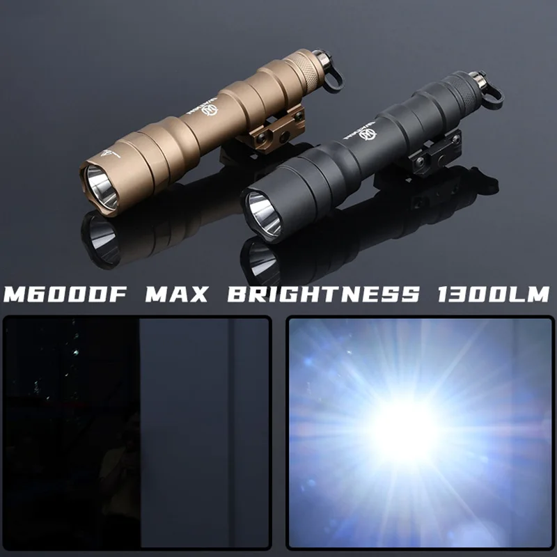 WADSN SF M600DF Tactical Flashlight High Lumens White LED 1400 Lumens Scout Light Picatinny Rail For Toy GUN Airsoft Accessories