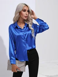 Korean Fashion Solid Color Design Chic INS Long Sleeve Women Blouse Shirt Spring Autumn New  Elegant Shirt Women's Tops