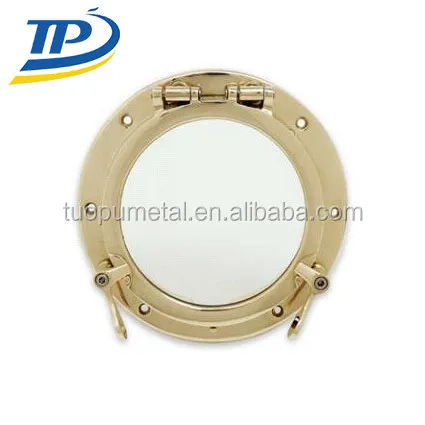 Marine / Ship / Boat Brass Bolted Side Scuttle / Porthole / Portlight Window With Deadlight