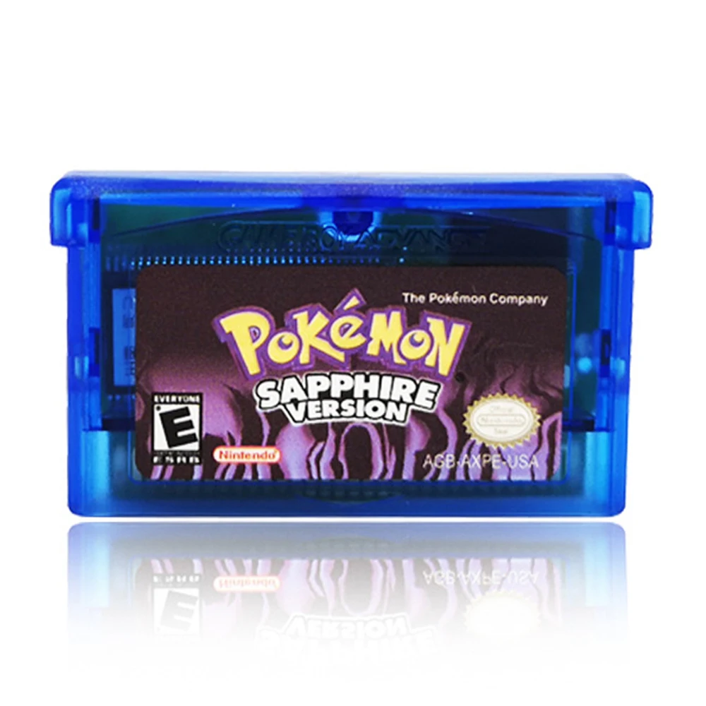 Pokemon Series GBA Game 32-Bit Video Game Cartridge Console Card Ruby FireRed Sapphire Emerald LeafGreen for GBA NDS USA Version