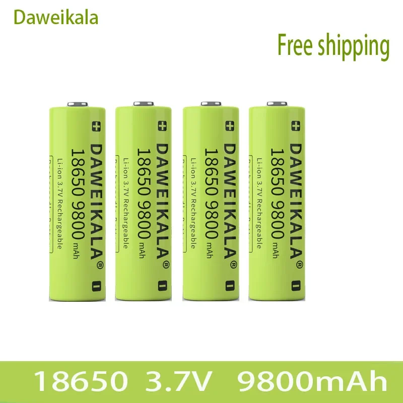 

2023 New 18650 3.7V 9800mAh Rechargeable Battery For Flashlight Torch headlamp Li-ion Rechargeable Battery drop