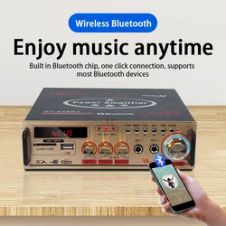 LDZS Audio Amplifier 60Wx2 Channel 2.0 Digital for Home Car Powerful Bluetooth Hifi Stereo Subwoof AMP Support USB TF FM AUX