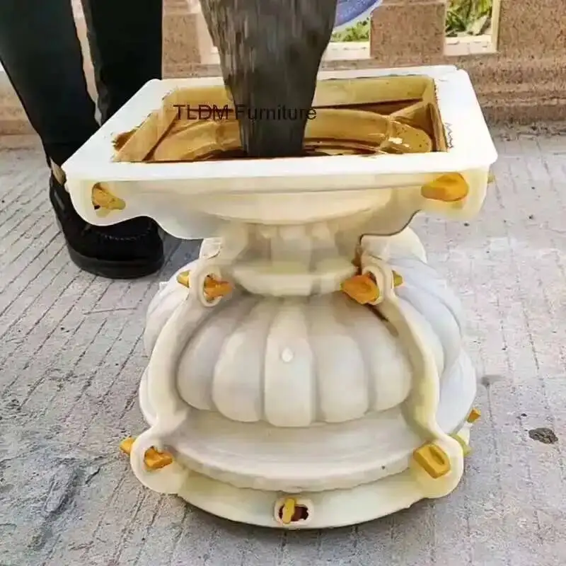 

Modern Cement Flower Pot Molds European Round Mold Light Luxury Home Garden Decorative Flower Pot Thickened Large Concrete Mold