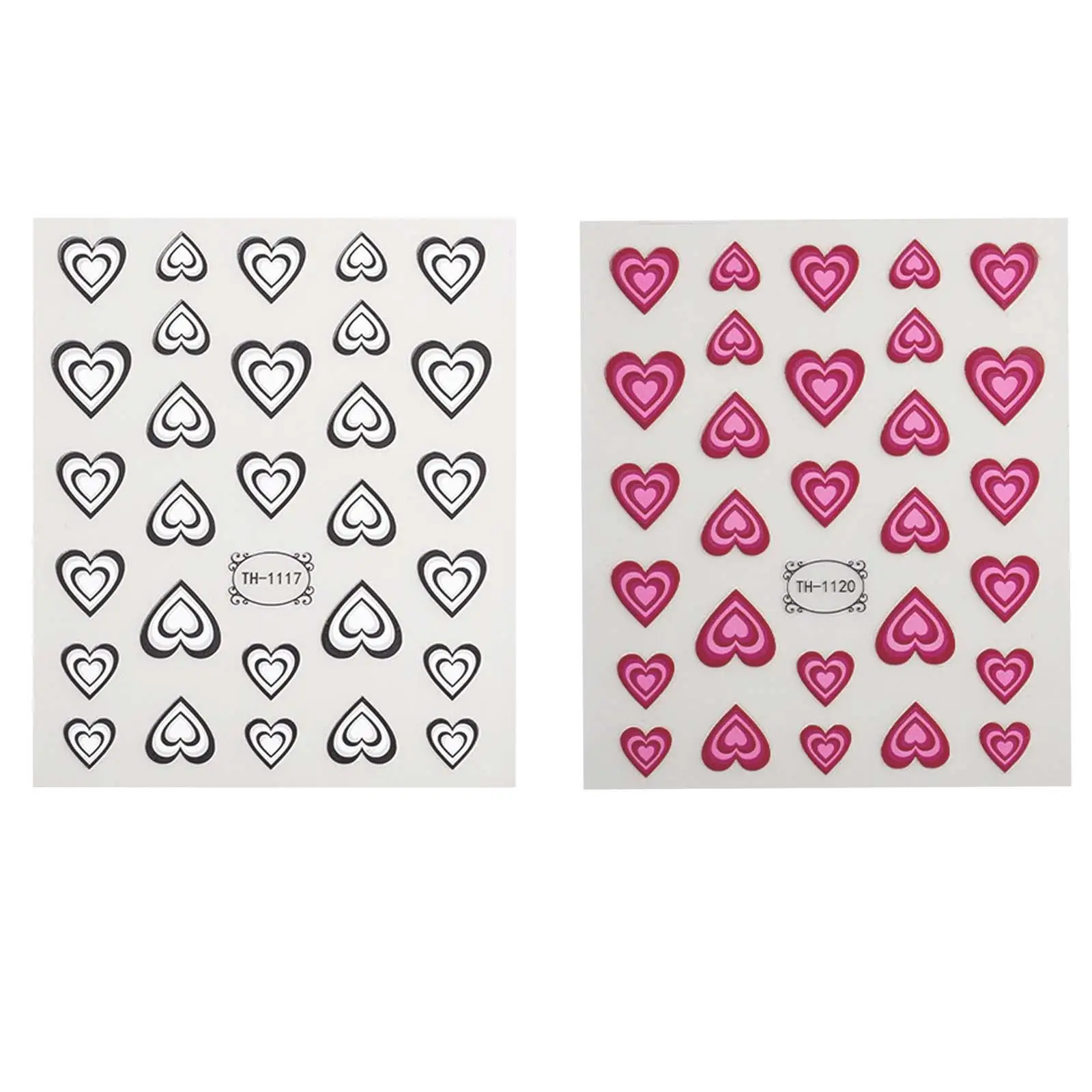 Valentines Day Gifts Heart Love Nail Art Stickers for Acrylic Nail Decoration