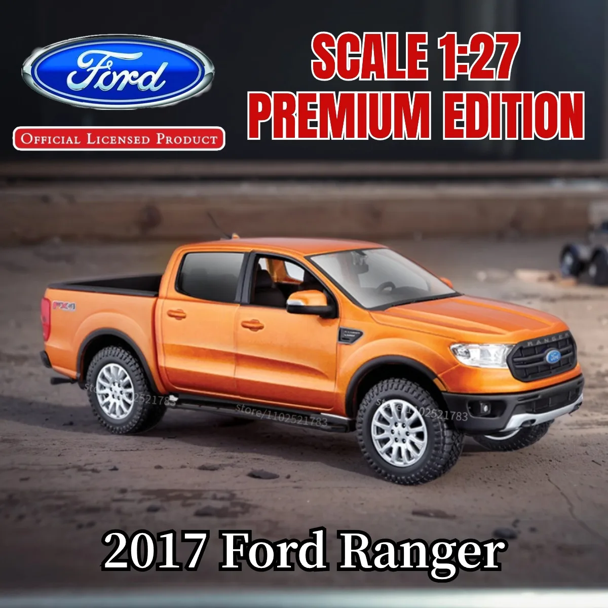 Maisto 1:27 2019 Ford Ranger Replica Authnetic Car Model Scale Miniature Toy - Perfect Gift for Car Enthusiasts