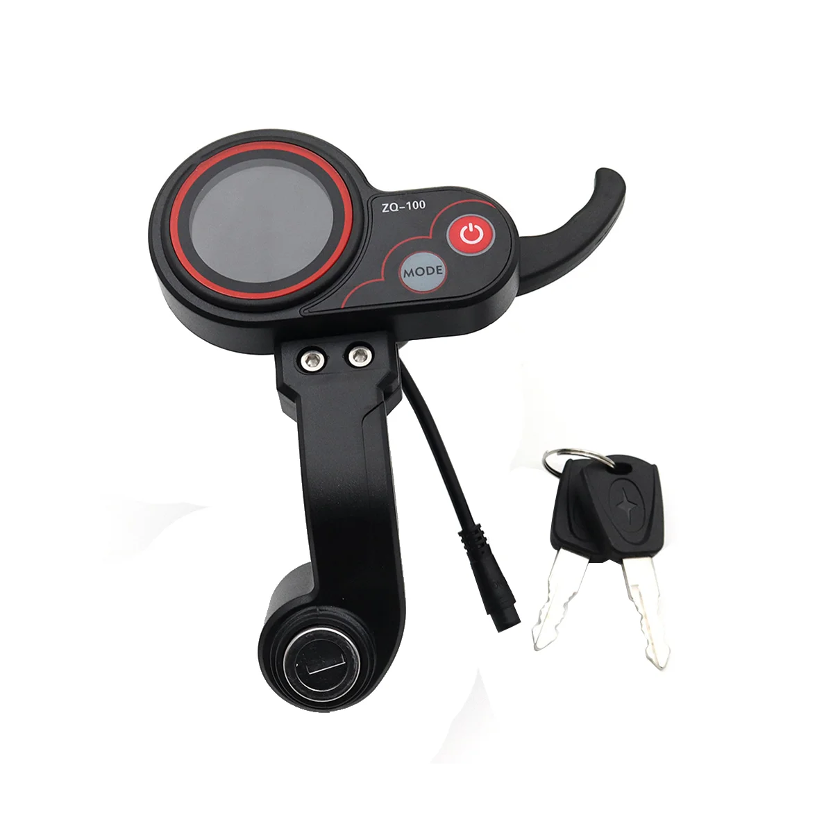 ZQ-100 Mileage Meter with Key Speed Adjustable Electric Scooter Meter 6 Pin Display for Electric Scooter Dashboard