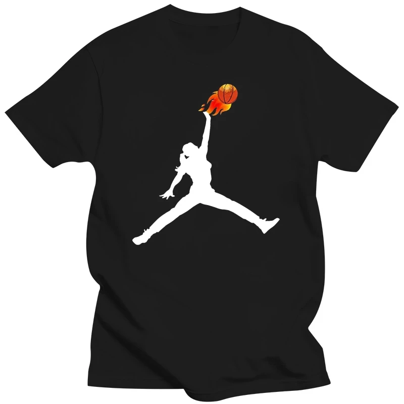 2019 Fashion Men T shirt Women S Girl S Basketball Ball On Fire t Shirt