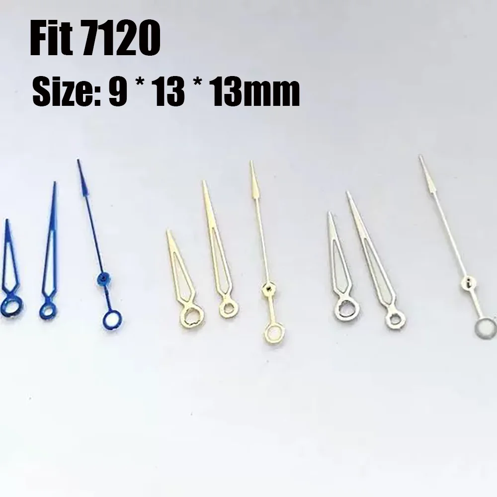 

Watch Accessories Luminous Hands Suitable for 7120 Movement Gold Steel Blue Three Needles 9*13*13mm