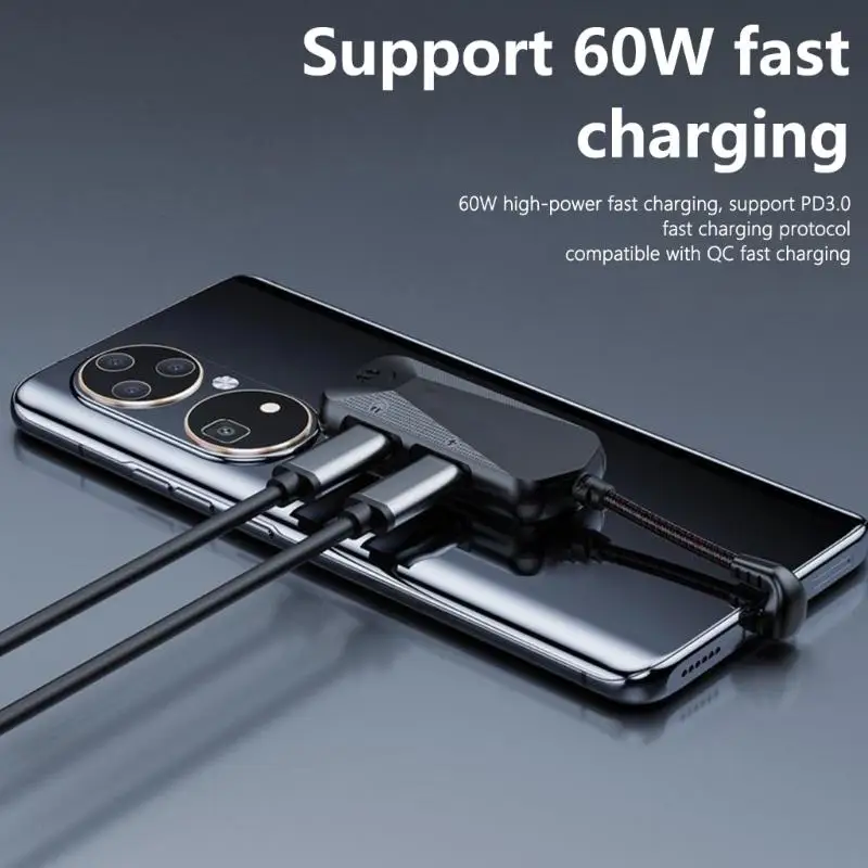 T5EA Earphone Adapter USB C to 3.5mm سماعة رأس الدعم سلك 66W شحن