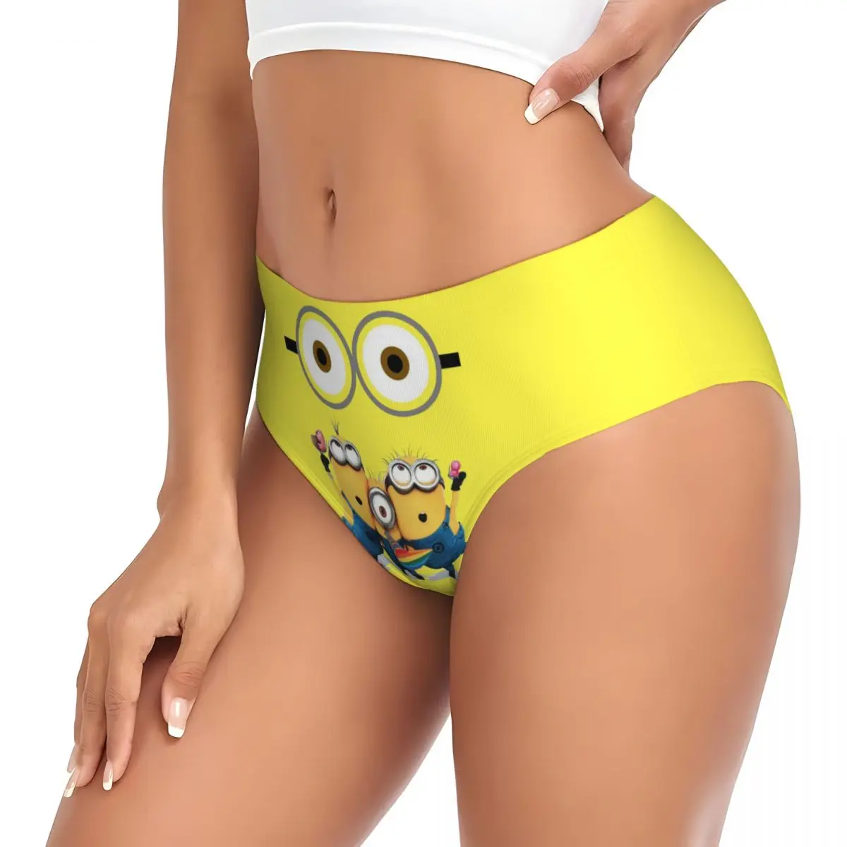 Custom Minions Animes Briefs Underwear Women\'s Comfortable Stretch Panties