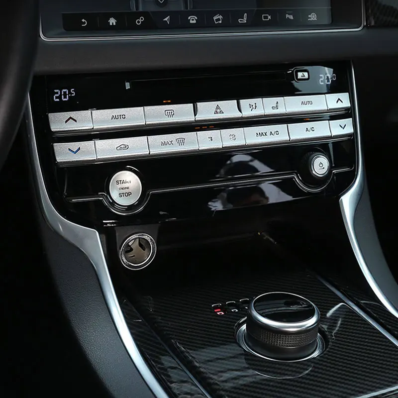 

Car Center Console Air Conditioning Button Decoration Sticker For Jaguar F-PACE XF XFL 2016-2020 XE XEL 2015-2019 Accessories