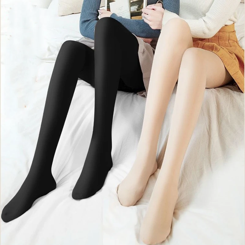 1/2pcs Versatile Tights Women Seamless Sexy Thin Thick Solid Color Pantyhose Winter Thermal Sock High Elasticity Pantyhose