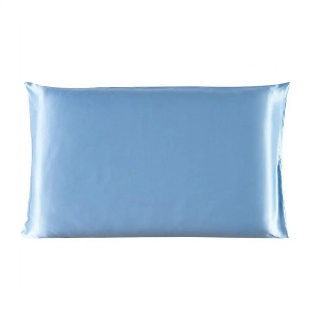 Pillow Cushion Luxurious Faux Silk Pillowcase with Zipper Closure Skin-friendly Wear-resistant Cushion Cover for Ultimate