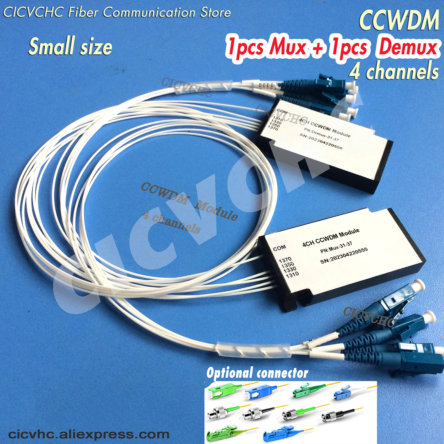 Модуль CCWDM 4-канальный с разъемом Free-space Compact CWDM Mux+Demux с разъемом LC, SC, FC, ST, E2000