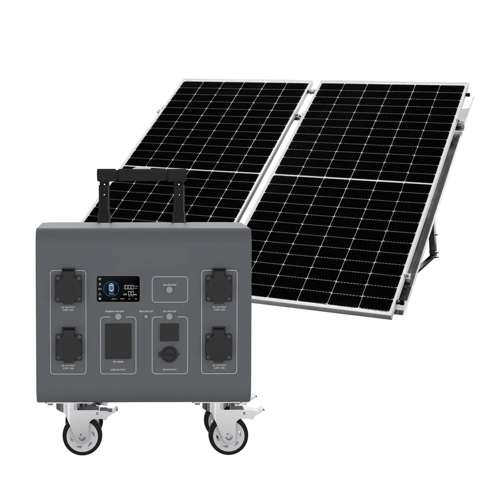 3000W EU Stock Solar Storage Station, Portable Solar Generator with Panel, Dual Purpose Power Supply for Home Outdoor Camping
