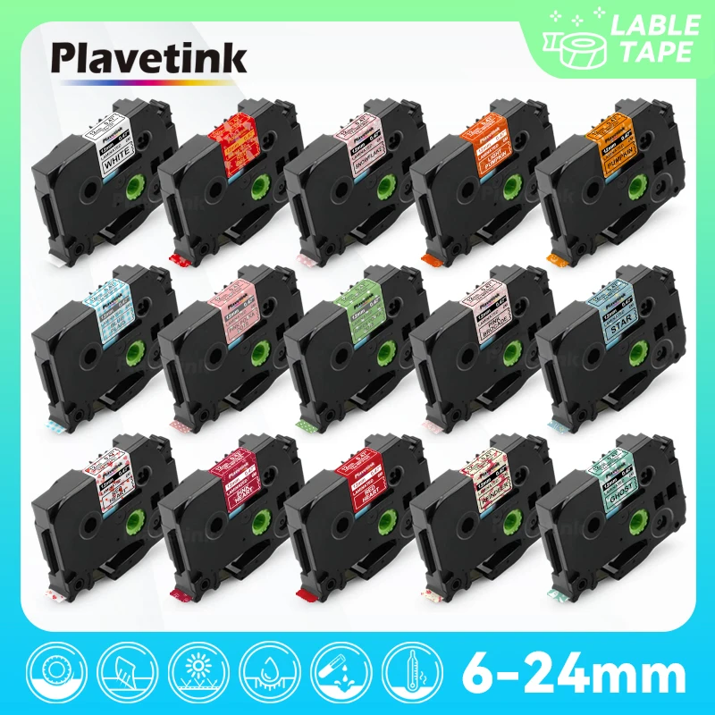 

PLAVETINK Lovely Multi Pattern Laminated 12mm Label Tapes TZe-231 Printer Ribbon Compatible for Brother Printer 431 131 231 631